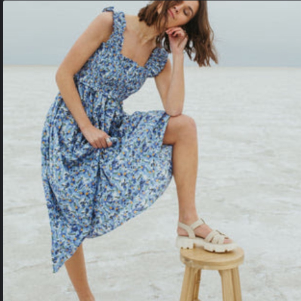 Piper & Scoot Joan Floral Tank Dress, Small, NWT